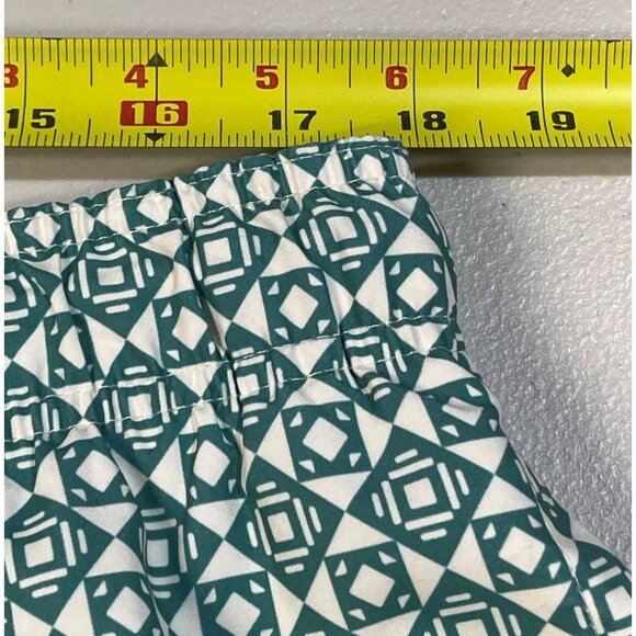 Arizona Jean Co. Mens XL Polyester Drawstring Green Geometric Print Swim Short - Picture 4 of 10